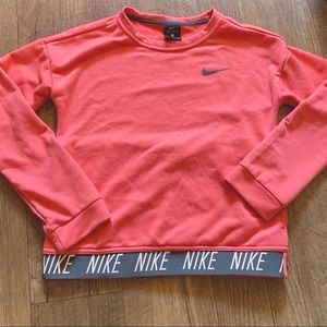 Small Salmon Pink Nike Dry Fit Long Sleeve Shirt